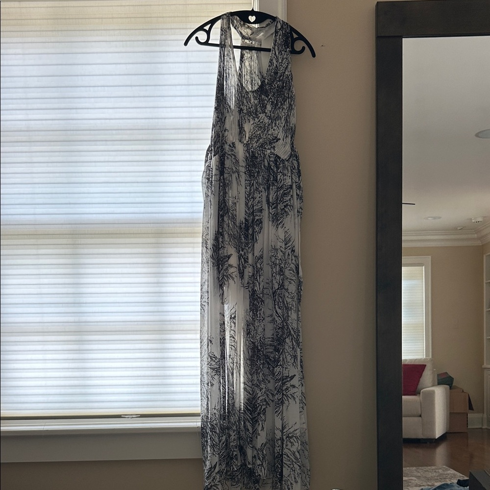 Umgee Black and White Maxi Dress